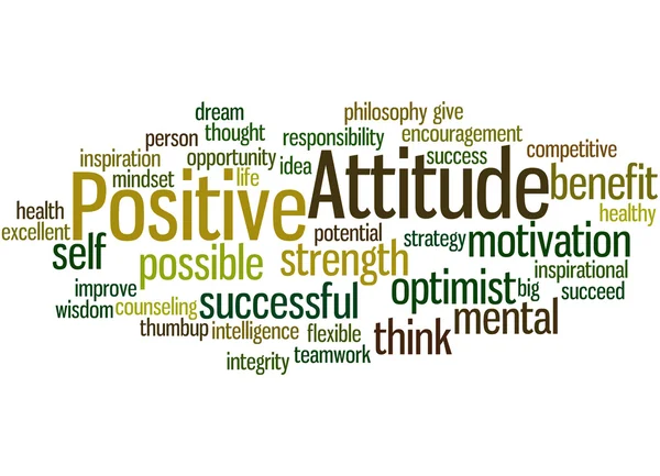 Positive Einstellung, Wort Cloud-Konzept 6 — Stockfoto