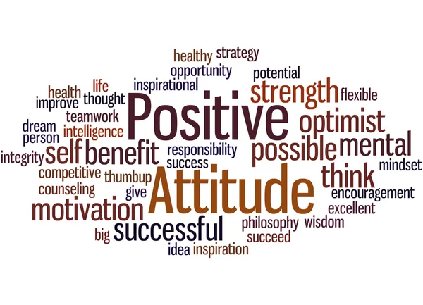 Attitude positive, concept de nuage de mots 5 — Photo