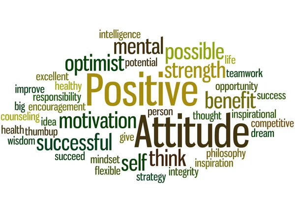 Attitude positive, concept de nuage de mots 3 — Photo