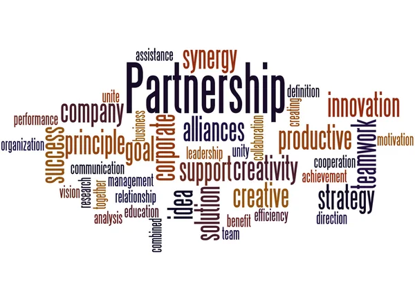 Partnership, word cloud concept 8 — Stock Photo, Image