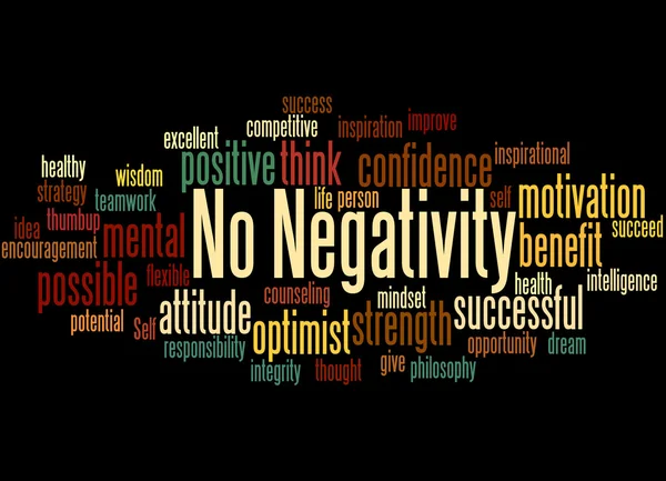 No Negativity, word cloud concept 6 — Stock Photo, Image