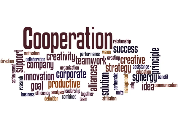 협력, 단어 클라우드 개념 7 — 스톡 사진