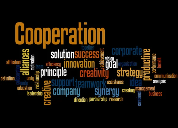 Cooperation,  word cloud concept 6 — Stock Photo, Image