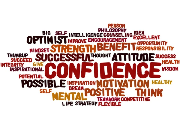Confidence, word cloud concept — Stock Photo, Image