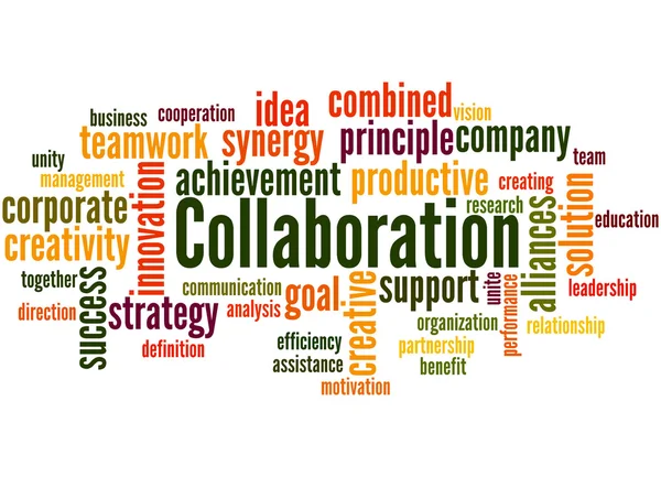 Collaboration, word cloud concept 6 — Stock Photo, Image