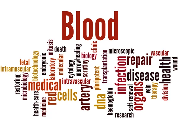 Blood, word cloud concept 7 — Stock Photo, Image