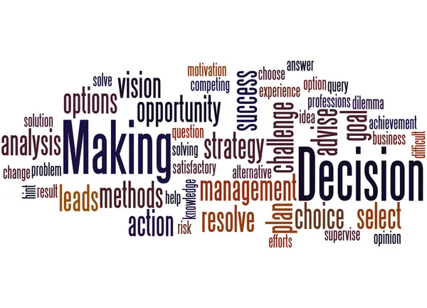 Decision Making, word cloud concept — Stock Photo, Image
