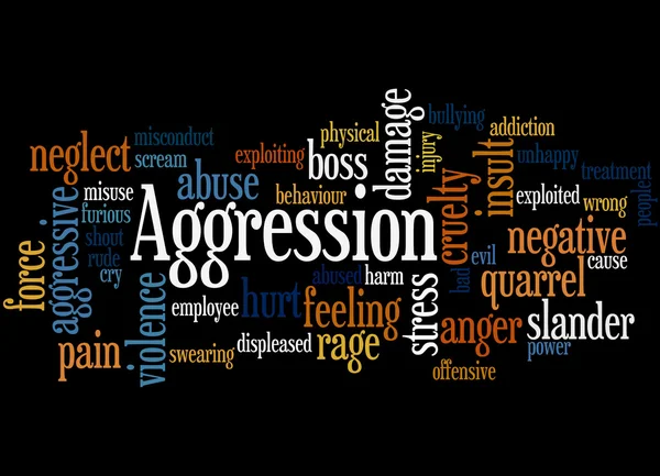 Agression, concept de nuage de mots 4 — Photo