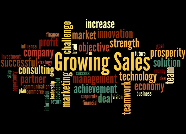 Рост продаж, концепция облака слов 3 — стоковое фото