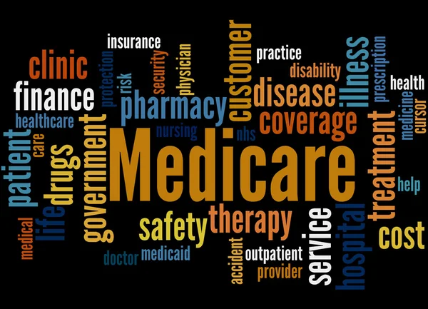 Medicare, szó felhő koncepció 2 — Stock Fotó
