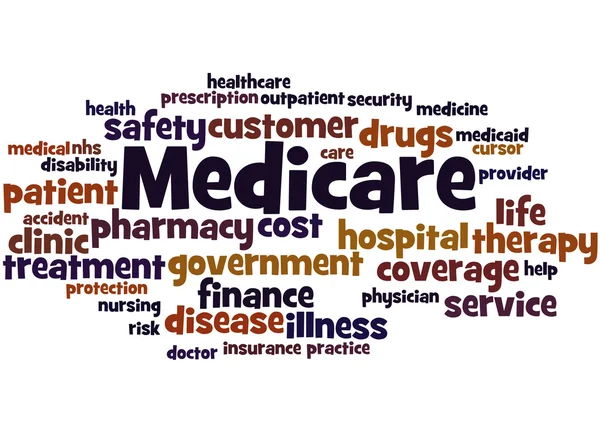 메디케어, 단어 클라우드 개념 9 — 스톡 사진