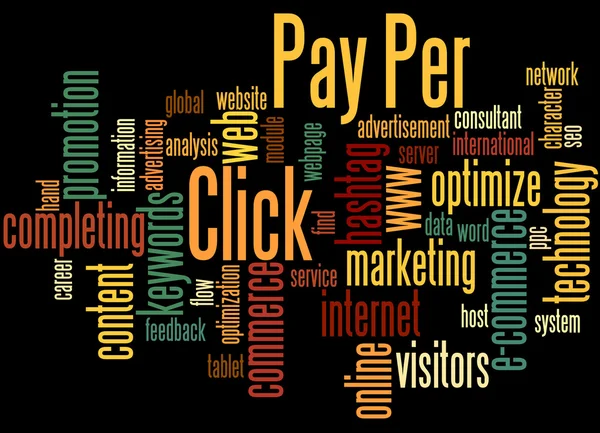 Pay Click, word cloud concept 3 — стоковое фото