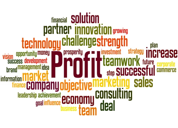 Profitto, concetto di word cloud 4 — Foto Stock