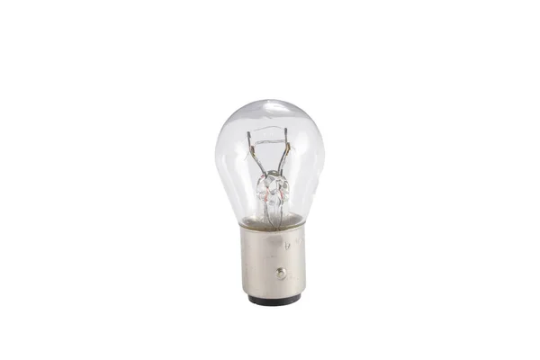 Lampadina Auto P21 Isolata Bianco Auto Illuminazione Parti Ricambio Lampadina — Foto Stock