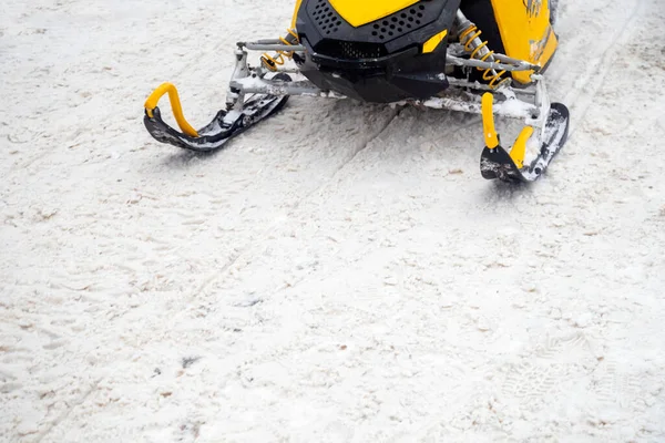 Ski Snowmobile Motion Snowfield Adventure Ride — Stock Photo, Image