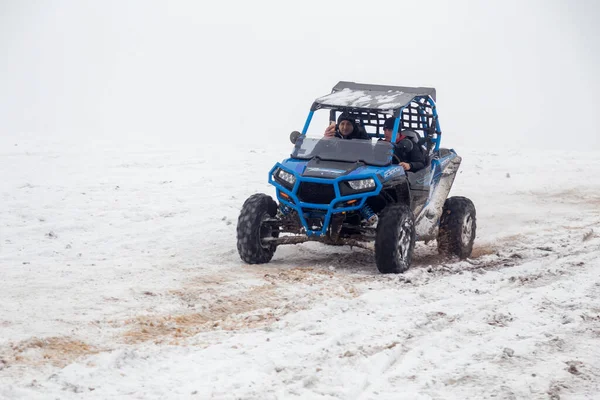 Zlatibor Serbien Januar 2021 Mit Dem Atv 4X4 Durch Schnee — Stockfoto