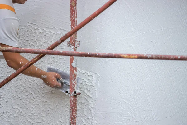 Decorative plaster applied on the surface — Stock Photo, Image