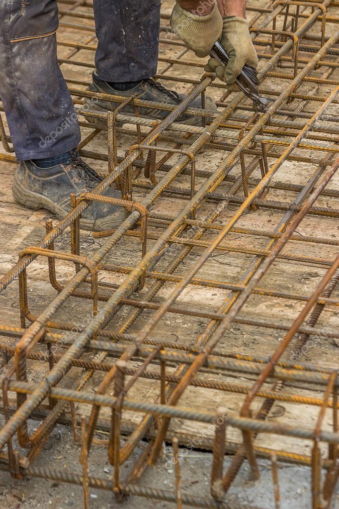 Ironworker install rebar 4 — Stock Photo © kataklinger 54111297