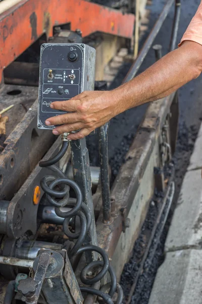 Panel de control de la máquina de pavimentación de asfalto — Foto de Stock