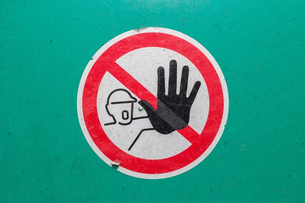Machine sign warning safety — Stock Photo, Image