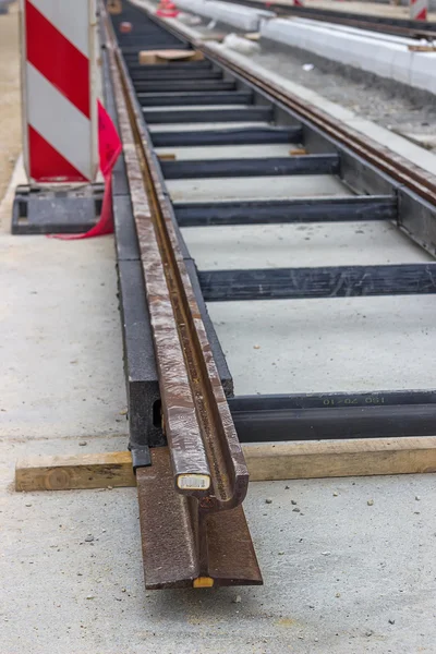 Cross section of the new profile tram rail 2 — Stock Photo, Image