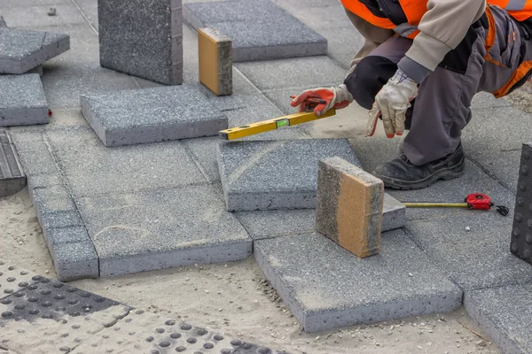 Paverlaying beton tuğla — Stok fotoğraf