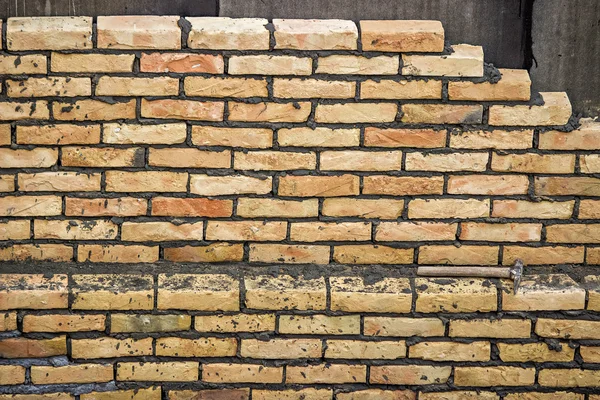 Yellow brick wall background — Stock Photo, Image