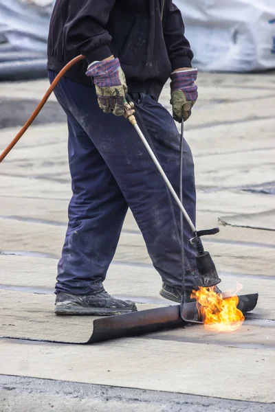 Aislamiento de cimientos para reducir pérdidas de calor de losa — Foto de Stock