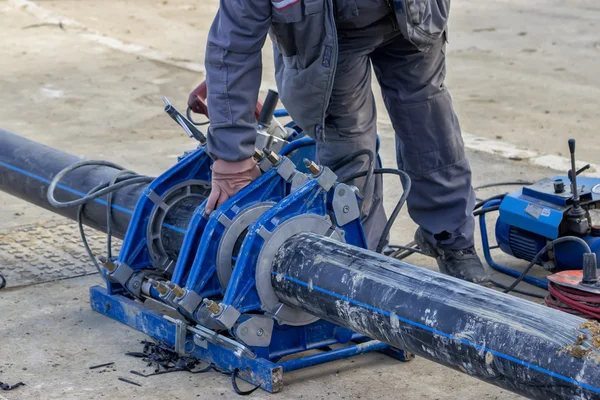 Butt fusion welding machine, pipe welding machine  3 — Stock Photo, Image