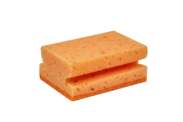 Oranje schrobben spons — Stockfoto