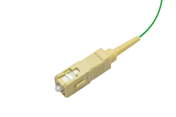 Fiber optics connector with fiber 2 — Stock Photo, Image