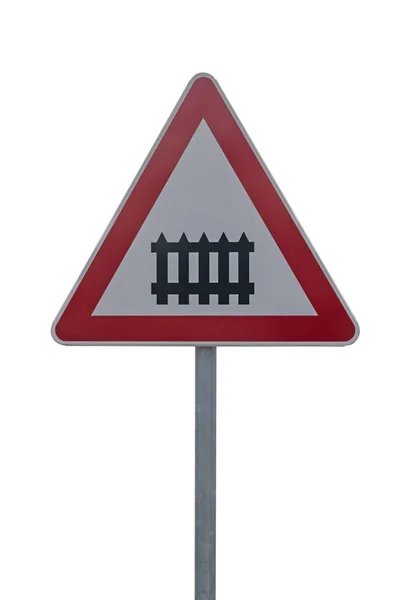 Railway crossing sign — Stock Photo, Image