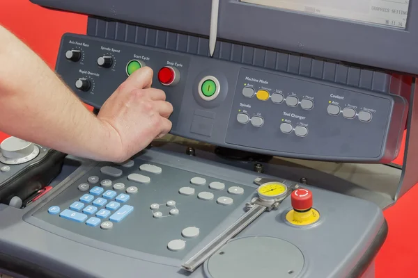 Panel de control manual de una máquina cnc — Foto de Stock