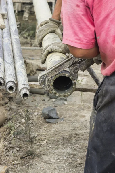 Cabeza de taladro mecánico con cortadores —  Fotos de Stock