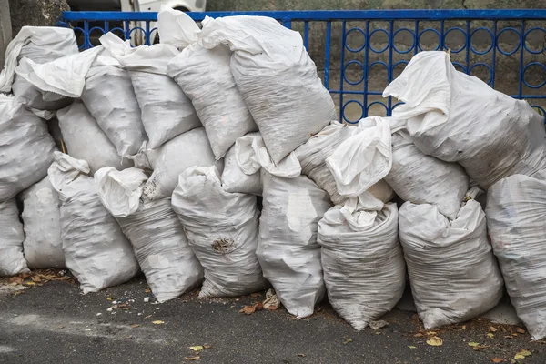 Bags with construction waste — Stock Photo, Image