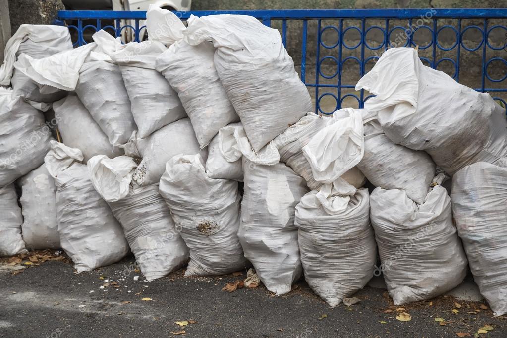 Construction waste debris bags, garbage bricks and material from Stock  Photo by ©alga38 57306407