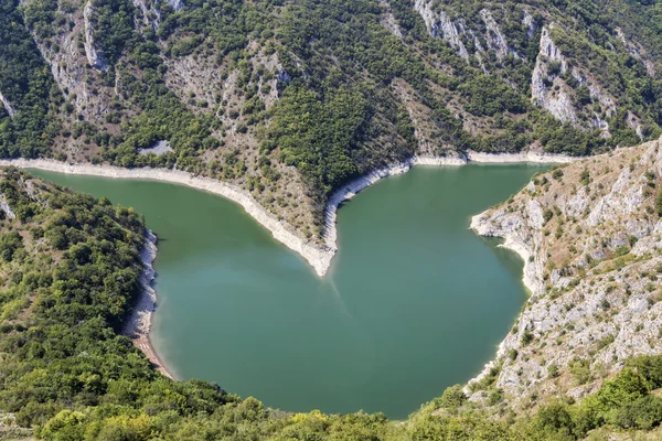 Meandro em forma de coração do rio Uvac 2 — Fotografia de Stock