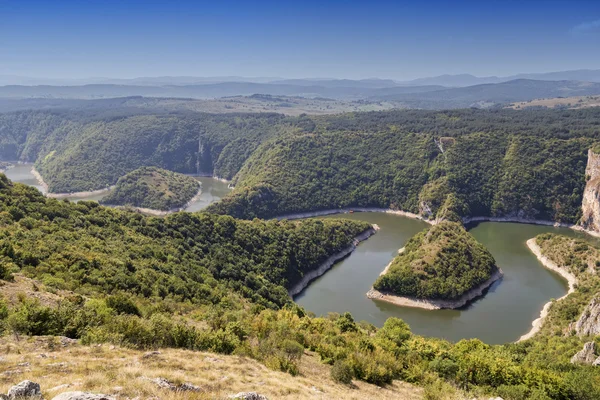 I meandri del fiume Uvac — Foto Stock