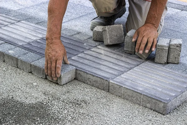 Pouring concrete at construction site — Stock Photo, Image