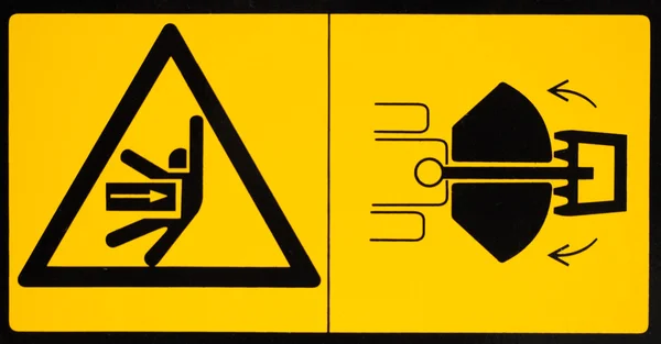 Vehicle danger warning label — Stock Photo, Image