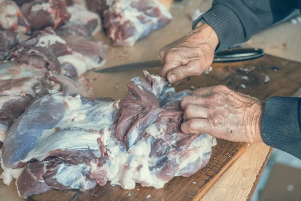 Gjeldstynne flesk skulder 4 – stockfoto