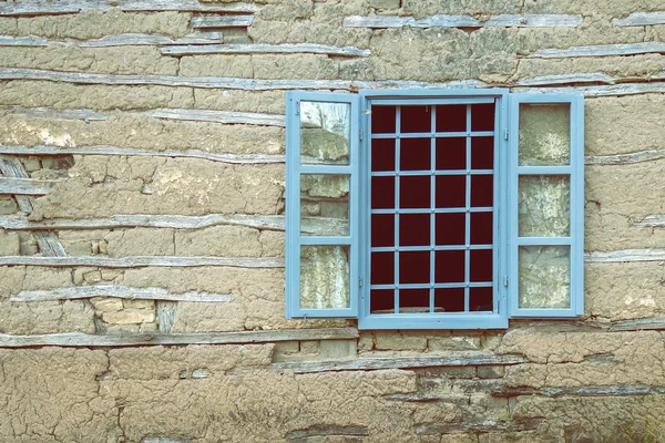 Window with bars on old house 2 — Stock Photo, Image