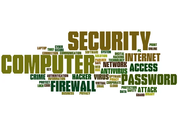 Sicurezza informatica, concetto word cloud 6 — Foto Stock