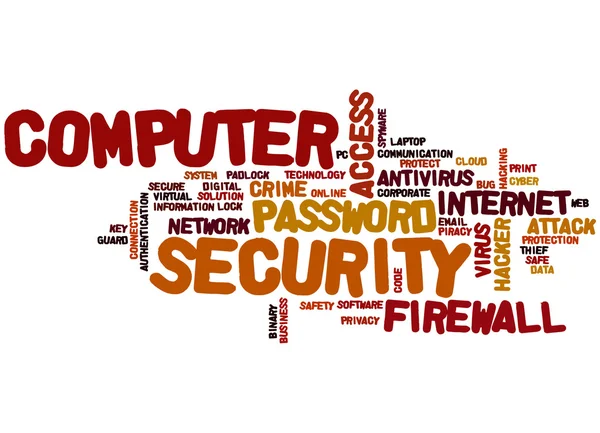 Sicurezza informatica, concetto di word cloud — Foto Stock