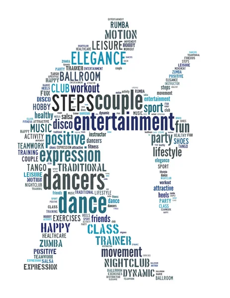 Danza en pareja, concepto de nube de palabras 5 — Foto de Stock