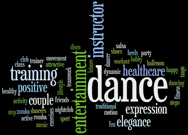 Danza, concepto de nube de palabras 6 — Foto de Stock