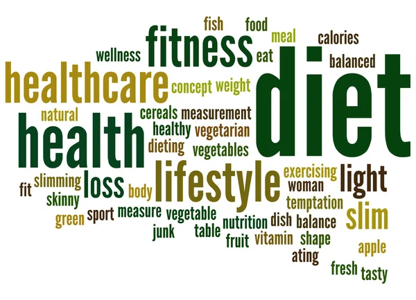 Diet word cloud concept 5 — Stockfoto