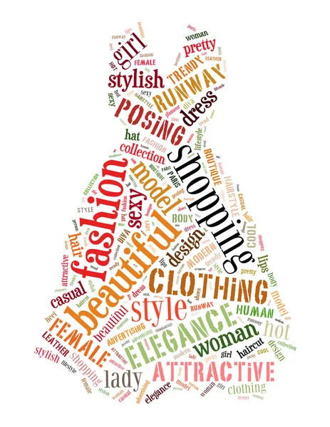 Мода на одежду, концепция облака слов 5 — стоковое фото