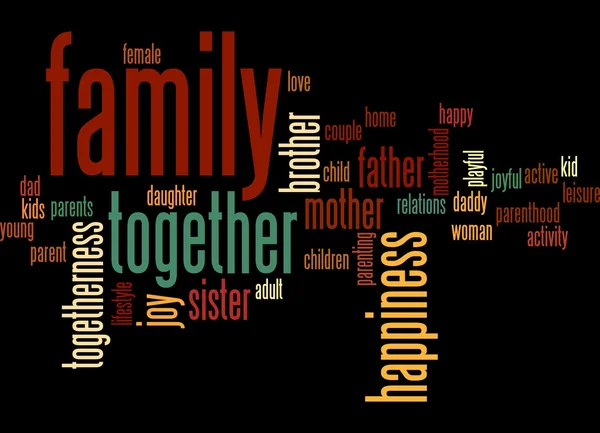 Family word cloud concept 3 — Stock Photo, Image