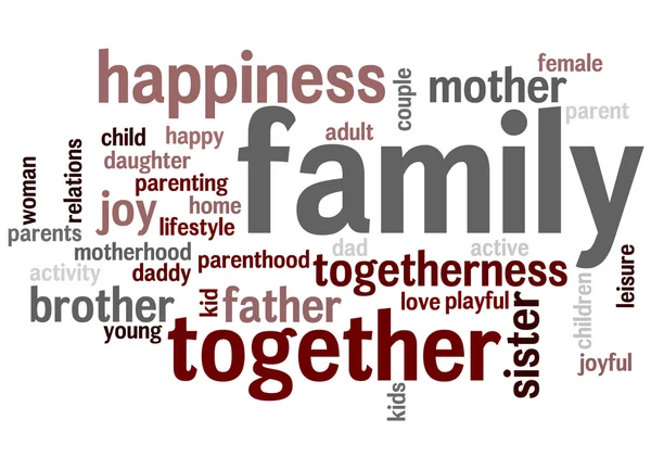 家族の単語クラウド コンセプト 4 — ストック写真